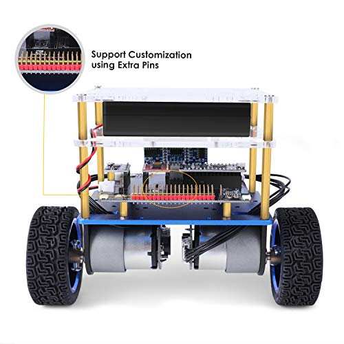 ELEGOO Tumbller Auto-Equilibrio Robot Coche Kit Compatible con Arduino IDE Stem Kits Juguetes para Niños y Adultos (Azul)