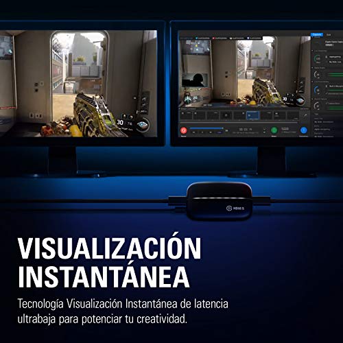 Elgato HD60 S, capturadora externa, streaming y grabación a 1080p60 con latencia ultrabaja en PS5, PS4/Pro, Xbox Series X/S, Xbox One X/S, en OBS, Twitch, YouTube, funciona con PC y Mac