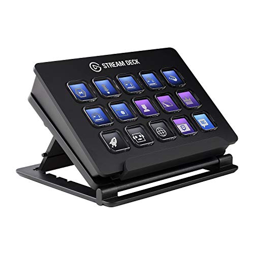 elgato Stream Deck - Controlador para contenido en directo, 15 teclas LCD personalizables, soporte ajustable, Windows 10 y macOS 10.13 o posterior