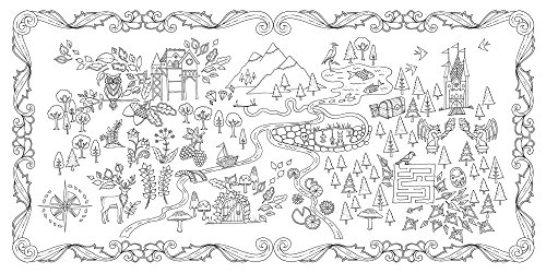 Enchanted Forest: An Inky Quest and Coloring Book (Activity Books, Mindfulness and Meditation, Illustrated Floral Prints)