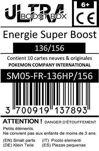 Energie Super Boost 136/156 Holo Prisme - #myboost X Soleil & Lune 5 Ultra-Prisme - Coffret de 10 Cartes Pokémon Françaises
