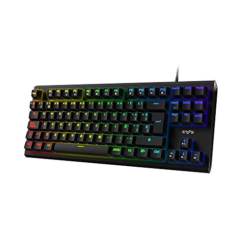 Energy Sistem Gaming Keyboard ESG K6 Mechanik (Teclado USB, Luces LED Efecto Rainbow, Teclado mecánico TKL)