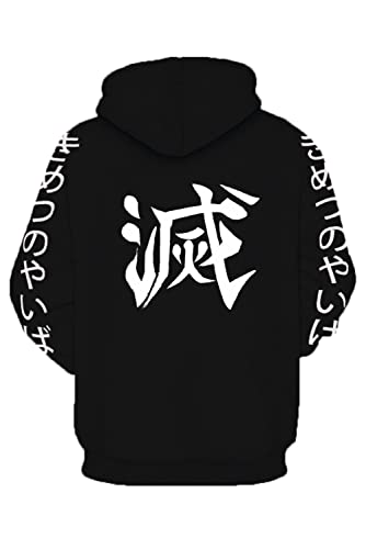 Enhopty Kimetsu no Yaiba Nezuko Kamado - Chaqueta con capucha para hombre y mujer, talla 3XL (contorno de pecho 119 cm)