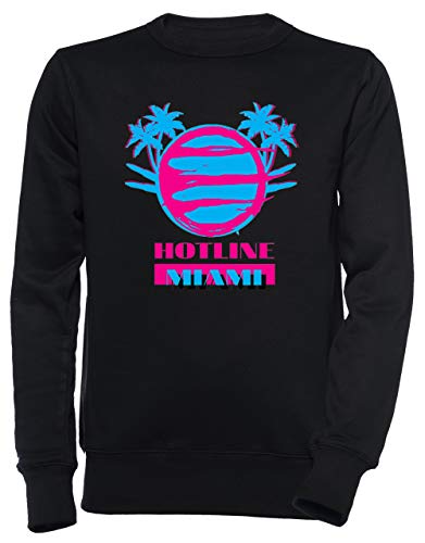Erido Hotline Miami Vice Hombre Unisexo Hombre Mujer Sudadera Jersey Pullover Negro Tamaño M Men's Women's Jumper Black T-Shirt Medium Size M