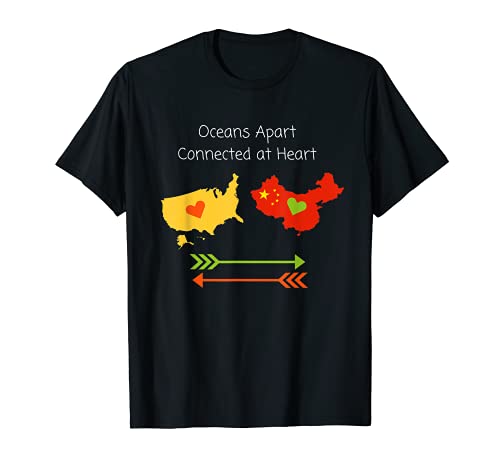 ESL Teacher Shirt Oceans Apart Connected at Heart Camiseta