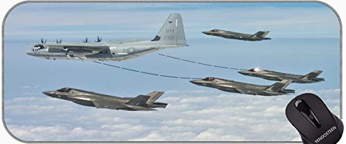 Estera alfombrilla de mousepad alfombra del teclado de la computadora con bordes cosidos, F35 Locker Lockheed Martin antideslizante Base de goma Mousepad
