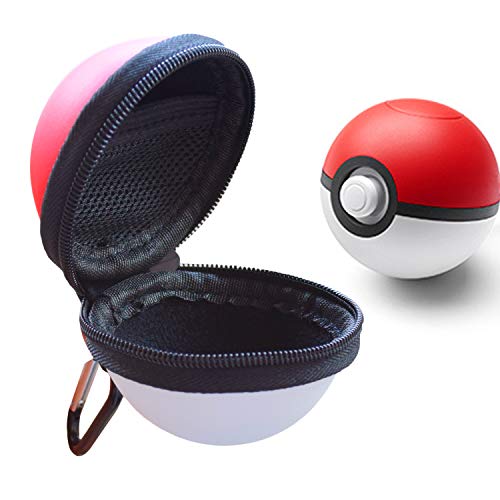 Estuche de transporte para Nintendo Switch Poke Ball Plus Controller, Estuche de Hikfly Travel Pokeball Bolsa protectora portátiles para Pokémon Lets Go Pikachu Eevee Game (Red & White)