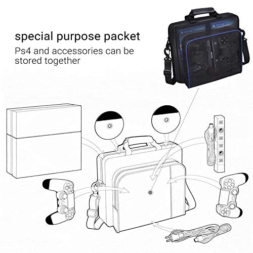 Estuche de transporte para PS4, nuevo estuche de viaje para almacenamiento, bolso de hombro protector de PlayStation para PS4 Consola y accesorios del sistema delgado PS4