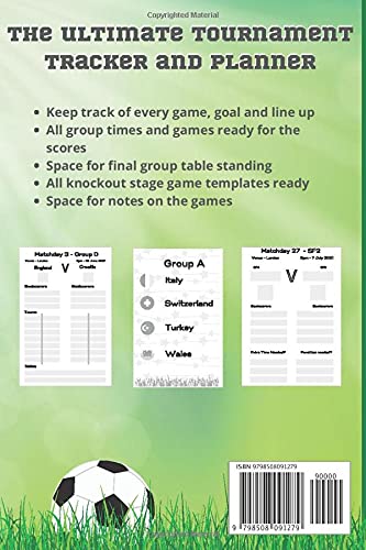 Euro 2021 Planner - Tournament Tracker - Keep Track of all Results Goals and Scorers in the Competition: The Ultimate rescheduled European Football ... For All Ages Adults and Kids. 6 x 9 in