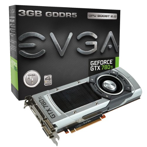 EVGA 03G-P4-2881-KR GeForce GTX 780 Ti 3GB GDDR5 - Tarjeta gráfica (GeForce GTX 780 Ti, 3 GB, GDDR5, 384 bit, 4096 x 2160 Pixeles, PCI Express 3.0)