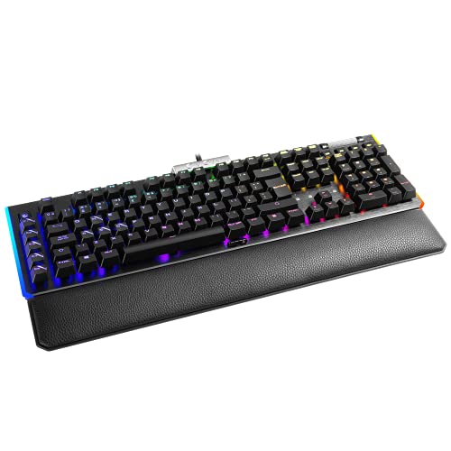 EVGA Z20 RGB Optical Mechanical Gaming Keyboard, RGB Backlit LED, Optical Mechanical Switches (Linear) Spanish Layout 811-W1-20SP-K2 Black