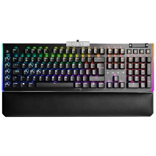 EVGA Z20 RGB Optical Mechanical Gaming Keyboard, RGB Backlit LED, Optical Mechanical Switches (Linear) Spanish Layout 811-W1-20SP-K2 Black