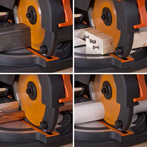 EVOLUTION POWER TOOLS R210CMS Sierra ingletadora Fabricada de un Compuesto multimaterial, 230 V, 210 mm