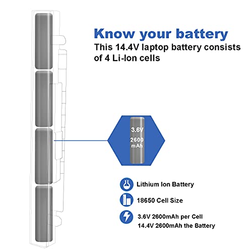 Exmate 2600mAh Bateria de Laptop para ASUS A41-X550A X450CA X450EA X550 X550C X550L X550D X552C X552CL F550L X552EA FX50JK F550C R510CA R510V R510J R510JK 14.4V