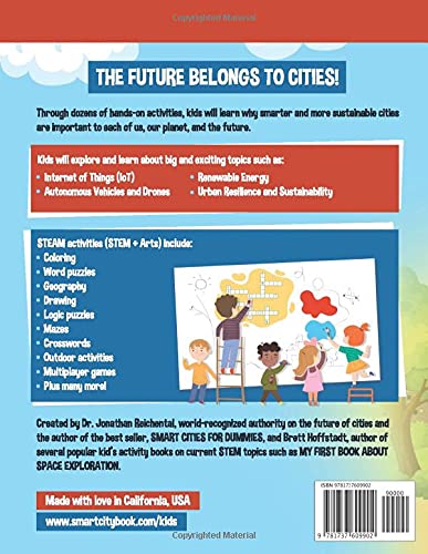 Exploring Smart Cities Activity Book for Kids: Learning Adventures Through Coloring, Games, Puzzles, Projects, and More! (STEAM-Powered Kids)