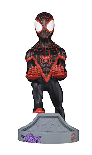 Exquisite Gaming - Cable guy Spiderman edición miles morales, soporte de sujeción o carga para mando de consola y/o smartphone (PS4)