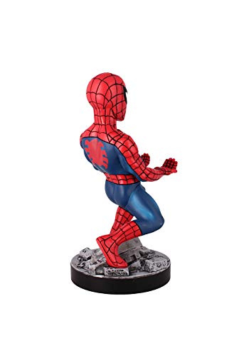 Exquisite Gaming - Exquisite Gaming - Cable guy Spiderman Classic, soporte de sujeción y carga para mando de consola y/o smartphone