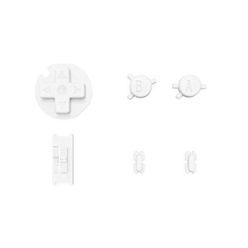 eXtremeRate Botones Completos para Gameboy Color GBC Accesorios Teclas de Repuesto Botón de GBC Botones para Gameboy Color-No Incluye Consola Control(Blanco)