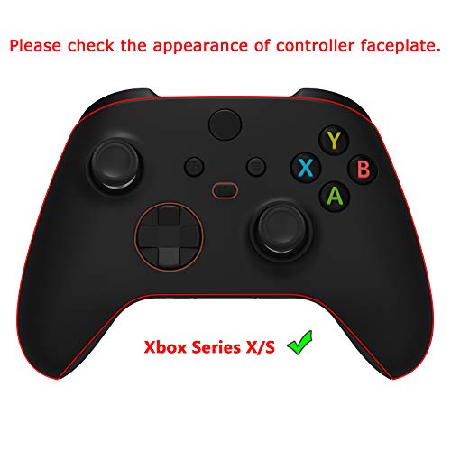 eXtremeRate Botones Completos para Mando Xbox Series S X Botón de LB RB LT RT Bumpers Triggers Gatillos D-Pad ABXY Start Back Sync Botón Comaptir Dedicado para Control Xbox Series X/S-Rojo Escarlata