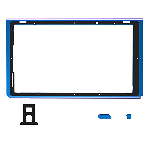 eXtremeRate Carcasa Delantera para Nintendo Switch Marco Frontal de Pantalla Shell Placa Frontal con Volumen Arriba/Abajo Encendido Botones para Nintendo Switch-No Incluye Consola(De Azul a Violeta)