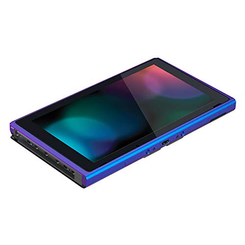 eXtremeRate Carcasa Delantera para Nintendo Switch Marco Frontal de Pantalla Shell Placa Frontal con Volumen Arriba/Abajo Encendido Botones para Nintendo Switch-No Incluye Consola(De Azul a Violeta)
