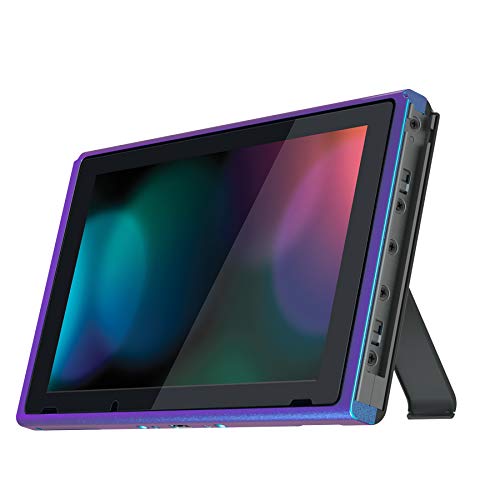 eXtremeRate Carcasa Delantera para Nintendo Switch Marco Frontal de Pantalla Shell Placa Frontal con Volumen Arriba/Abajo Encendido Botones para Nintendo Switch-No Incluye Consola(De Azul a Violeta)