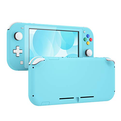 eXtremeRate Carcasa para Nintendo Switch Lite Protector Completo de NSL Mando Portátil Funda Personalizada Cubierta Suave al Tacto Case Shell con Protector de Pantalla para Switch Lite(Cielo Azul)