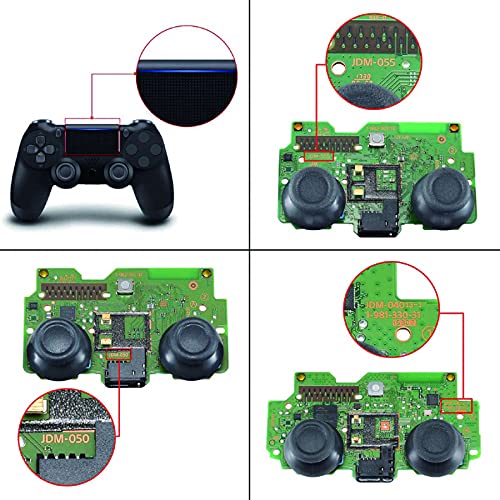 eXtremeRate Dawn Programable Remap Kit Botón de Reasignación para Playstaion 4 con Board de Actuelización&Carcasa Trasera Diseñada&4 Botones Traseros para PS4 Mando JDM 040/050/055(Salpicadura Roja)