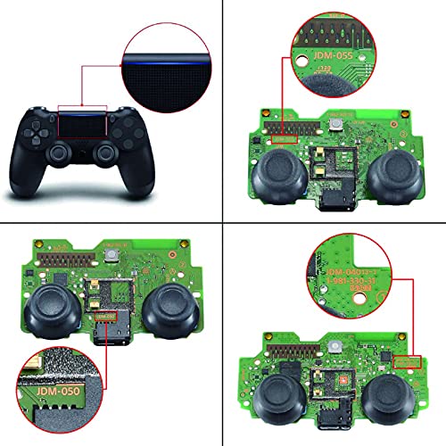 eXtremeRate Dawn Programable Remap Kit Botón de Reasignación para Playstaion 4 con Board de Actuelización&Carcasa Trasera Diseñada&4 Botones Traseros para PS4 Mando JDM 040/050/055(Salpicadura Azule)