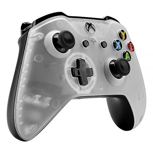 eXtremeRate Funda Delantera Carcasa Protectora de la Placa Frontal Cubierta Esmerilada Antideslizante para el Mando del Xbox One S y Xbox One X (Model 1708) Transparente
