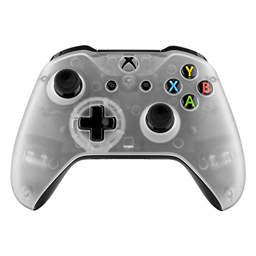 eXtremeRate Funda Delantera Carcasa Protectora de la Placa Frontal Cubierta Esmerilada Antideslizante para el Mando del Xbox One S y Xbox One X (Model 1708) Transparente
