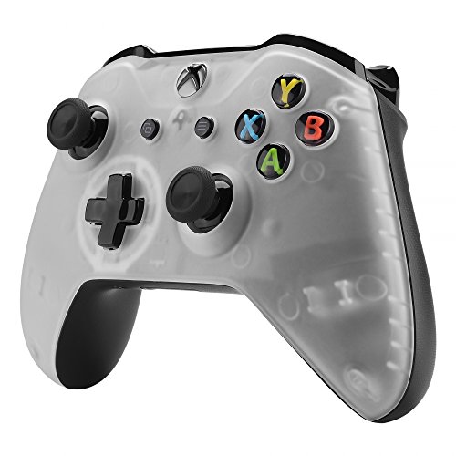 eXtremeRate Funda Delantera Carcasa Protectora de la Placa Frontal Cubierta Esmerilada Antideslizante para el Mando del Xbox One S y Xbox One X (Model 1708) Transparente