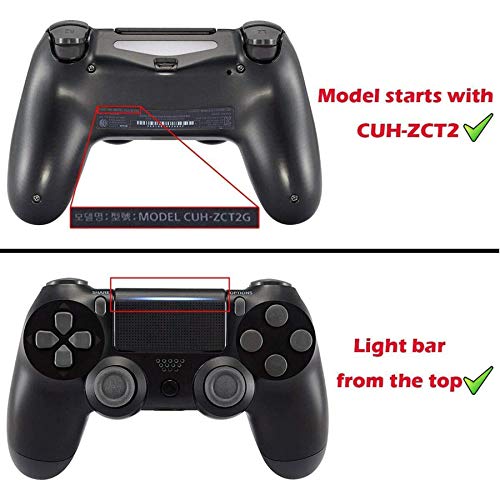 eXtremeRate LED Botones para PS4 Mando Teclas Botón D-Pad Joysitcks Gatillos Home Face Símbolos Botones DTFS(DTF 2.0) LED Kit para Playstation 4 Control para PS4-No Incluye Mando(Rojo Escarlata)