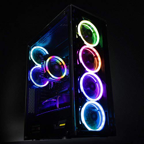 EZDIY-FAB Ventilador inalámbrico RGB LED de 120 mm, edición silenciosa Ventilador de Caja LED de Color Ajustable para Cajas de PC,enfriadores de CPU y radiadores-3 Pack