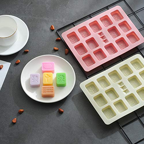 EzzySo Trece Dados de Yao Mahjong Molde de Chocolate epoxi, Molde de Molde de Silicona para Hornear Molde,C,3PCS