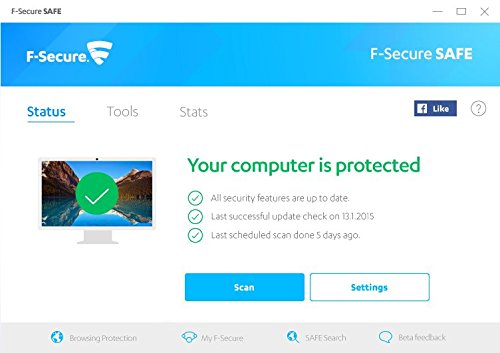F-Secure Caja de seguridad de seguridad de Internet (1 año, 1 dispositivo) (PC / Mac / Android)
