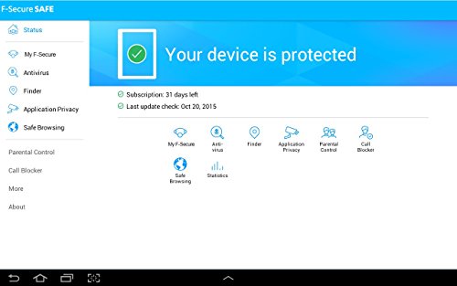 F-Secure Caja de seguridad de seguridad de Internet (1 año, 1 dispositivo) (PC / Mac / Android)