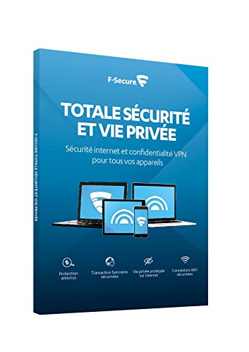 F-Secure TOTAL – Seguridad de Internet y privacidad VPN para smartphones, tabletas, PC y MAC – 1 dispositivo / 1 año (ref. FCFTBR1N001FR)