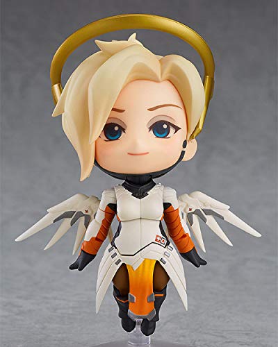 Factorydiy Figuras Anime Baratas Versión Q de Clay Overwatch Angel Angela Skin Figure Alto Aproximadamente 10CM Anime Estatua Adornos colección de Juguetes para Regalo de Amigo