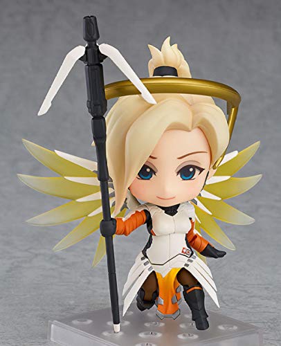 Factorydiy Figuras Anime Baratas Versión Q de Clay Overwatch Angel Angela Skin Figure Alto Aproximadamente 10CM Anime Estatua Adornos colección de Juguetes para Regalo de Amigo