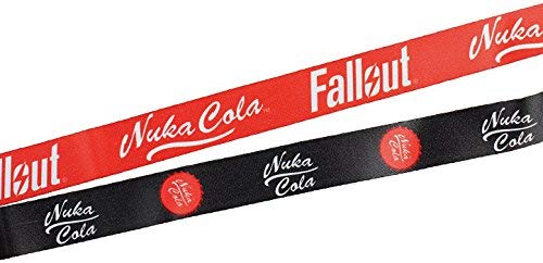 Fallout Nuka Cola D/S Lanyard LLAVERO PORTA ID Bottle Cap encanto y adhesivos