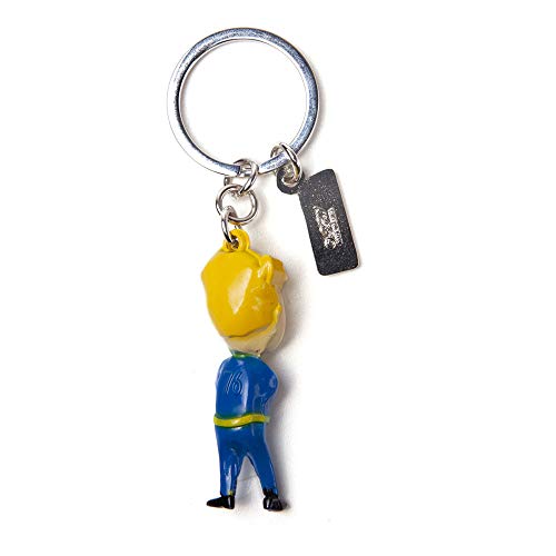 Fallout Vault Boy & Logo 3D Metal Keychain (Ke255707Fal) Llavero, 9 cm, Azul (Blue)