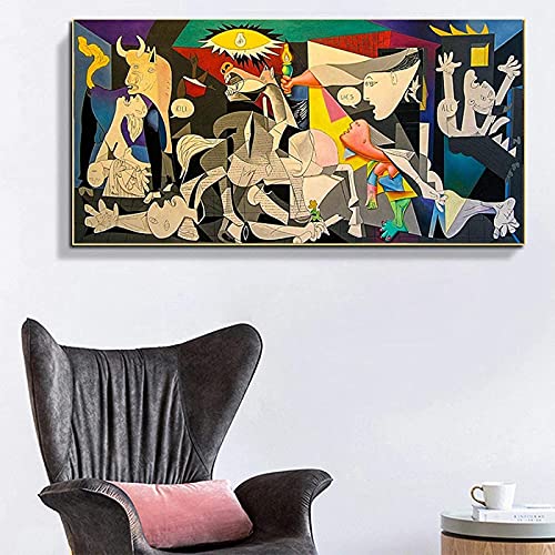 Famoso Guernica De Picasso, Reproducciones De Pinturas En Lienzo, Carteles E Impresiones, Imágenes Artísticas De Pared Para La Decoración de la Pared de la Mesa de la Sala De Estar Sin Marco