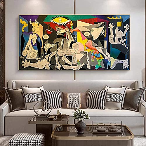 Famoso Guernica De Picasso, Reproducciones De Pinturas En Lienzo, Carteles E Impresiones, Imágenes Artísticas De Pared Para La Decoración de la Pared de la Mesa de la Sala De Estar Sin Marco