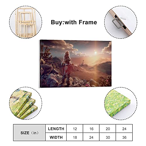 FANFF 9-Horizonte Zero Dawn Póster decorativo de lienzo para pared, para sala de estar, dormitorio, 20 x 30 cm