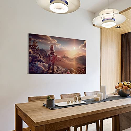 FANFF 9-Horizonte Zero Dawn Póster decorativo de lienzo para pared, para sala de estar, dormitorio, 20 x 30 cm