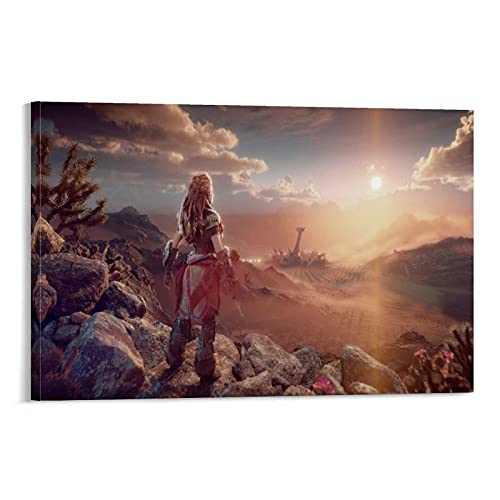 FANFF 9-Horizonte Zero Dawn Póster decorativo de lienzo para pared, para sala de estar, dormitorio, 20 x 30 cm
