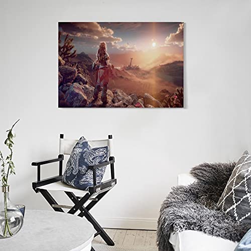 FANFF 9-Horizonte Zero Dawn Póster decorativo de lienzo para pared, para sala de estar, dormitorio, 20 x 30 cm