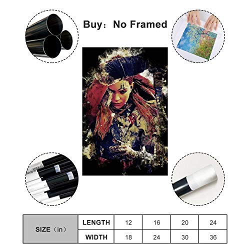 FANFF Póster decorativo de Horizonte Zero Dawn en lienzo para pared, para sala de estar, dormitorio, 20 x 30 cm