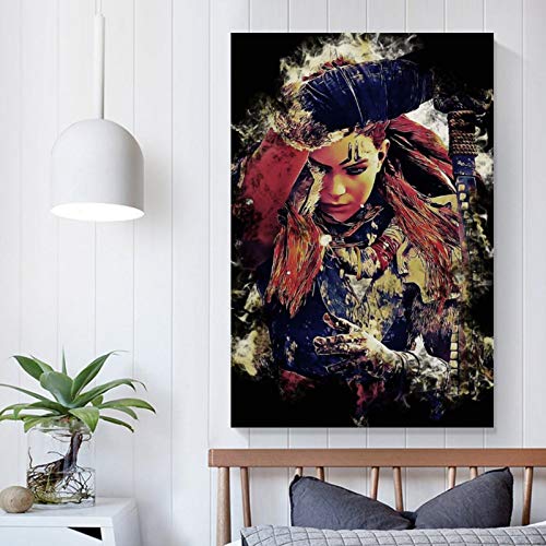 FANFF Póster decorativo de Horizonte Zero Dawn en lienzo para pared, para sala de estar, dormitorio, 20 x 30 cm